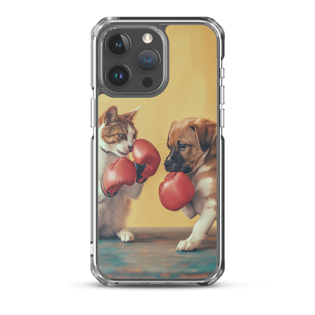 Boxing Dog n Cat E Clear Case for iPhone®