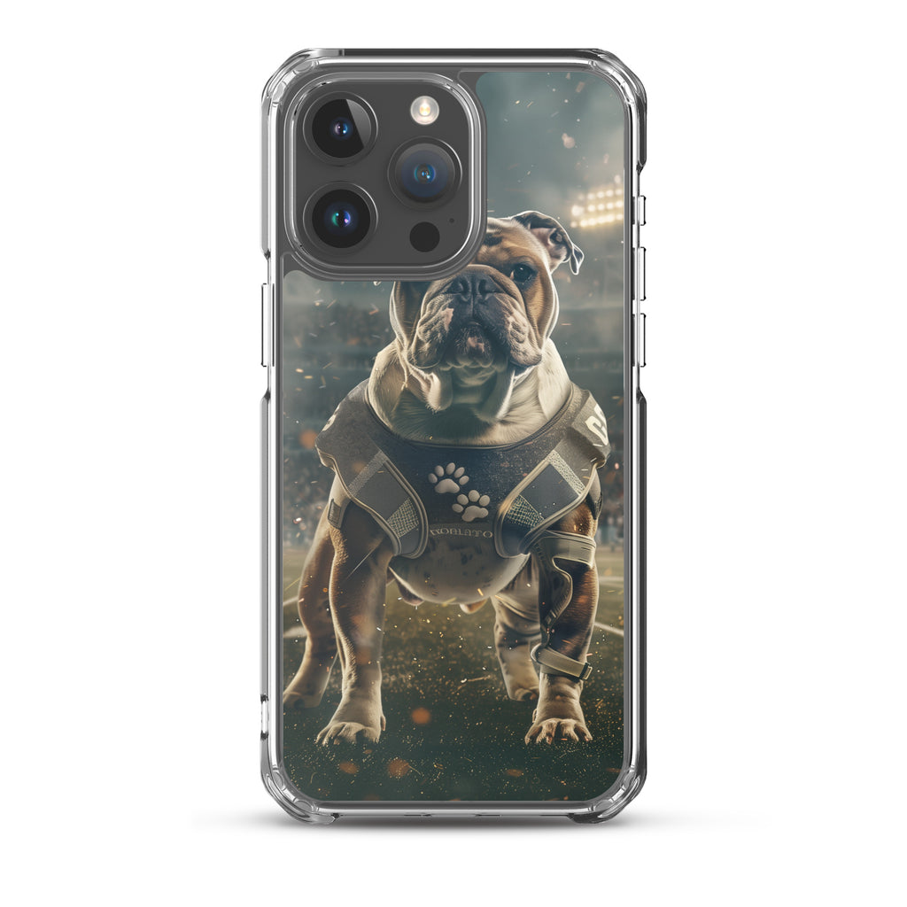 Bulldog Football-Themed Clear Case for iPhone®