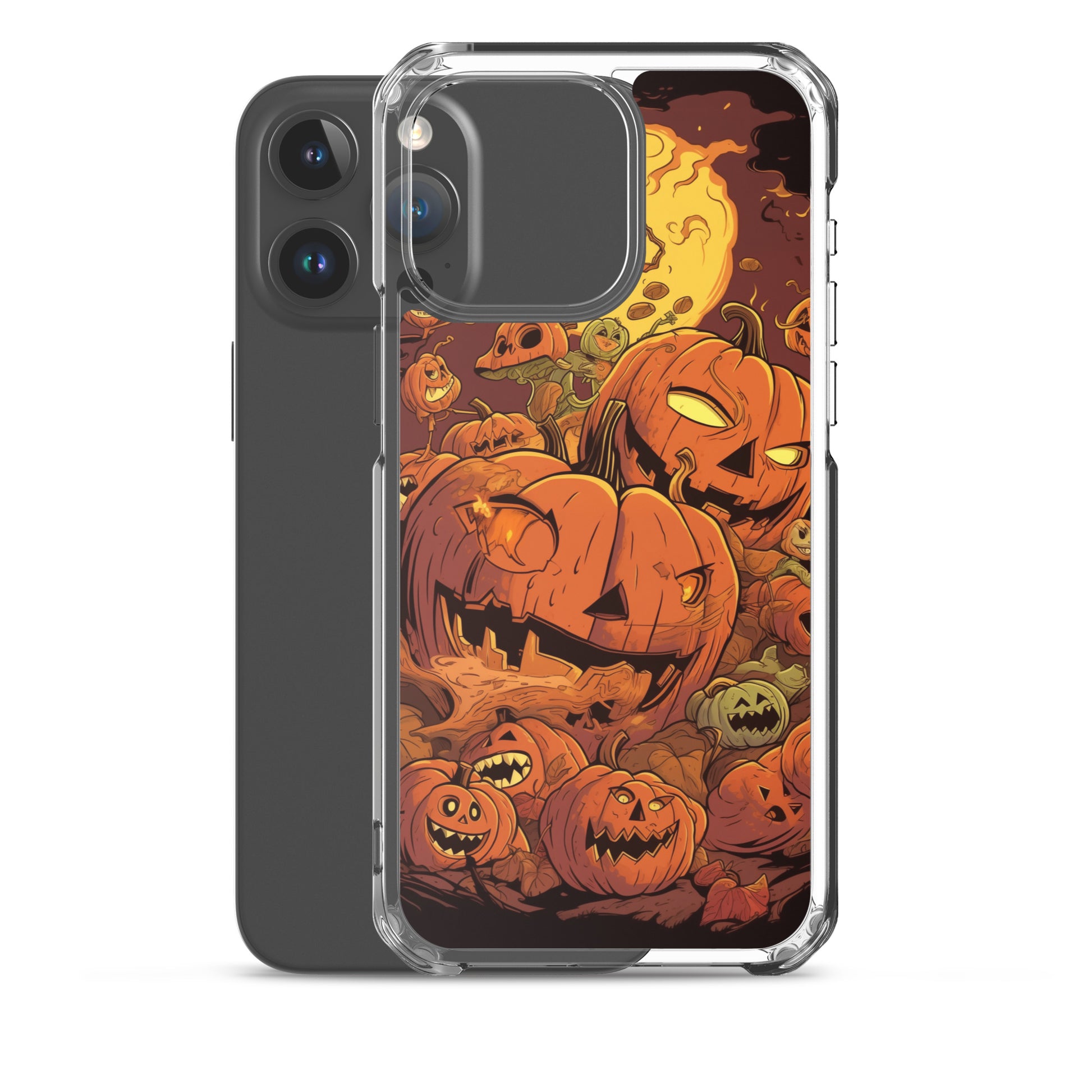 Halloween Pumpkin D Clear Case for iPhone