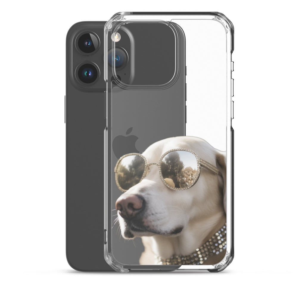 Glasses Dog B Clear Case for iPhone