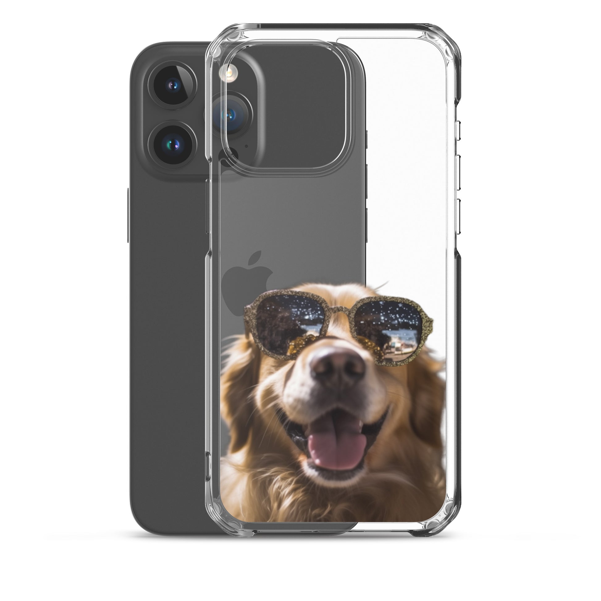 Glasses Dog C Clear Case for iPhone