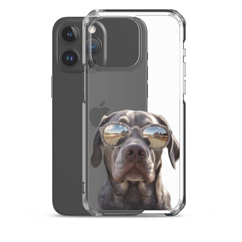 Glasses Dog E Clear Case for iPhone