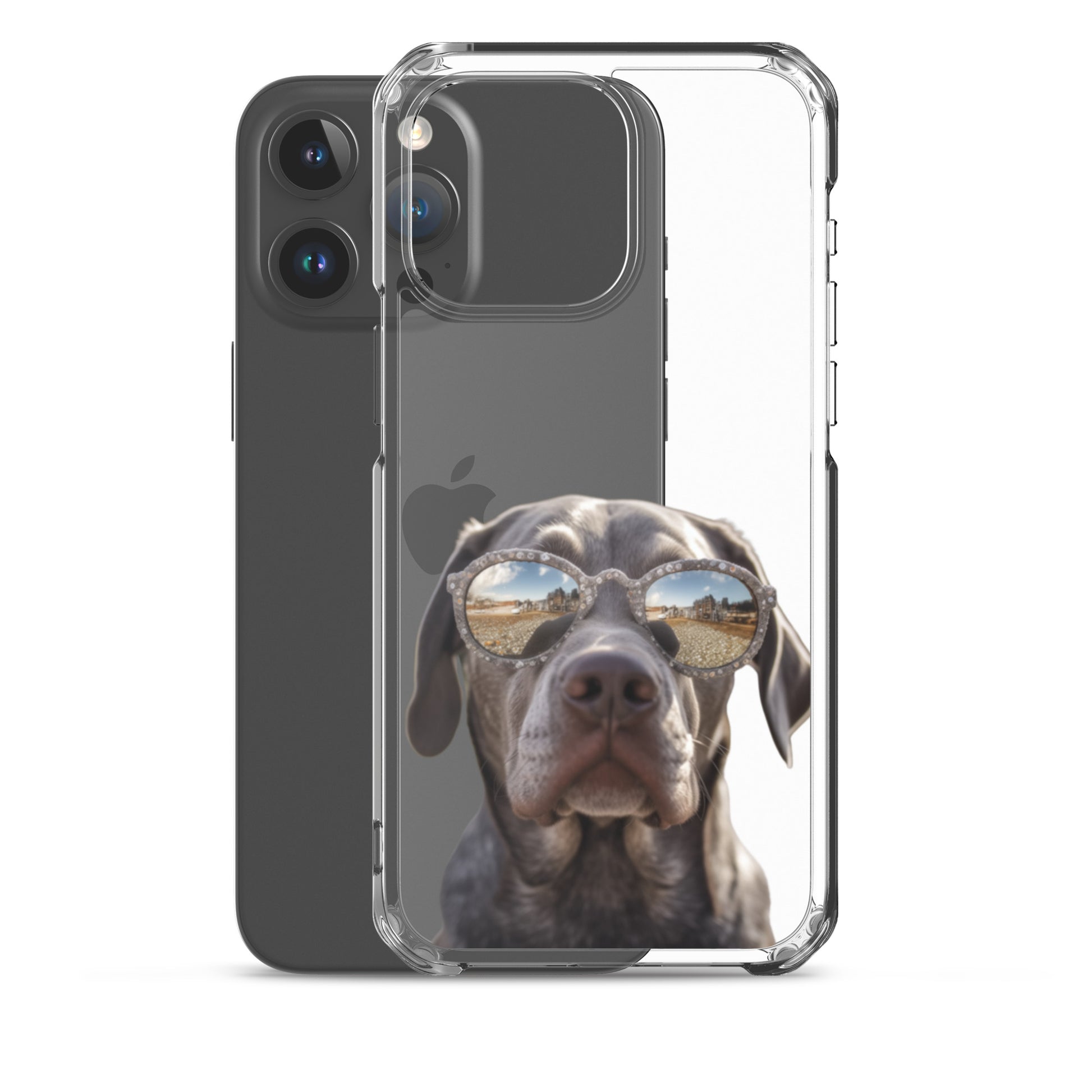 Glasses Dog E Clear Case for iPhone
