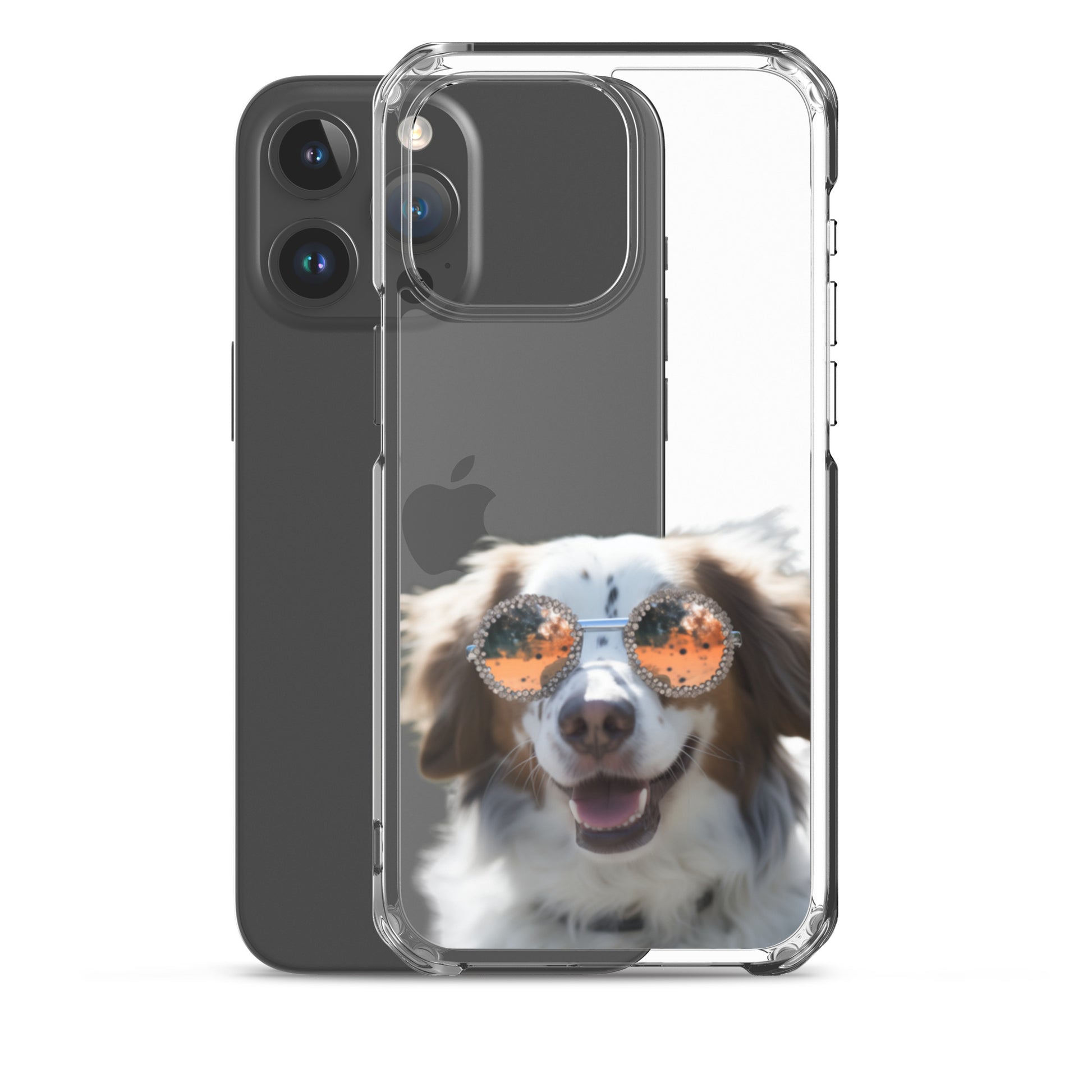 Glasses Dog F Clear Case for iPhone