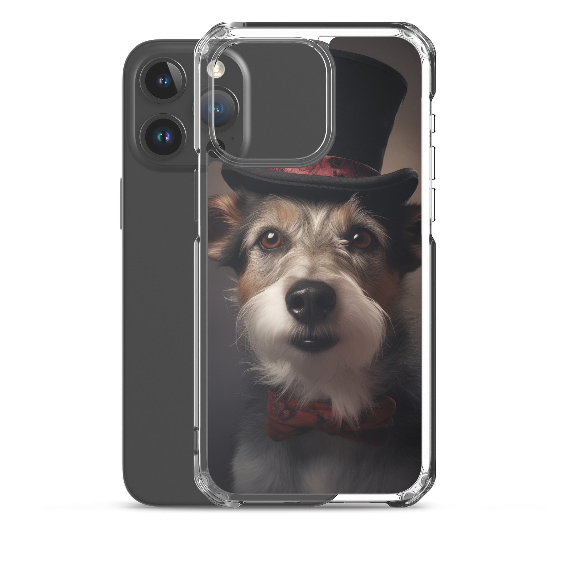 Top Hat Dog E Clear Case for iPhone