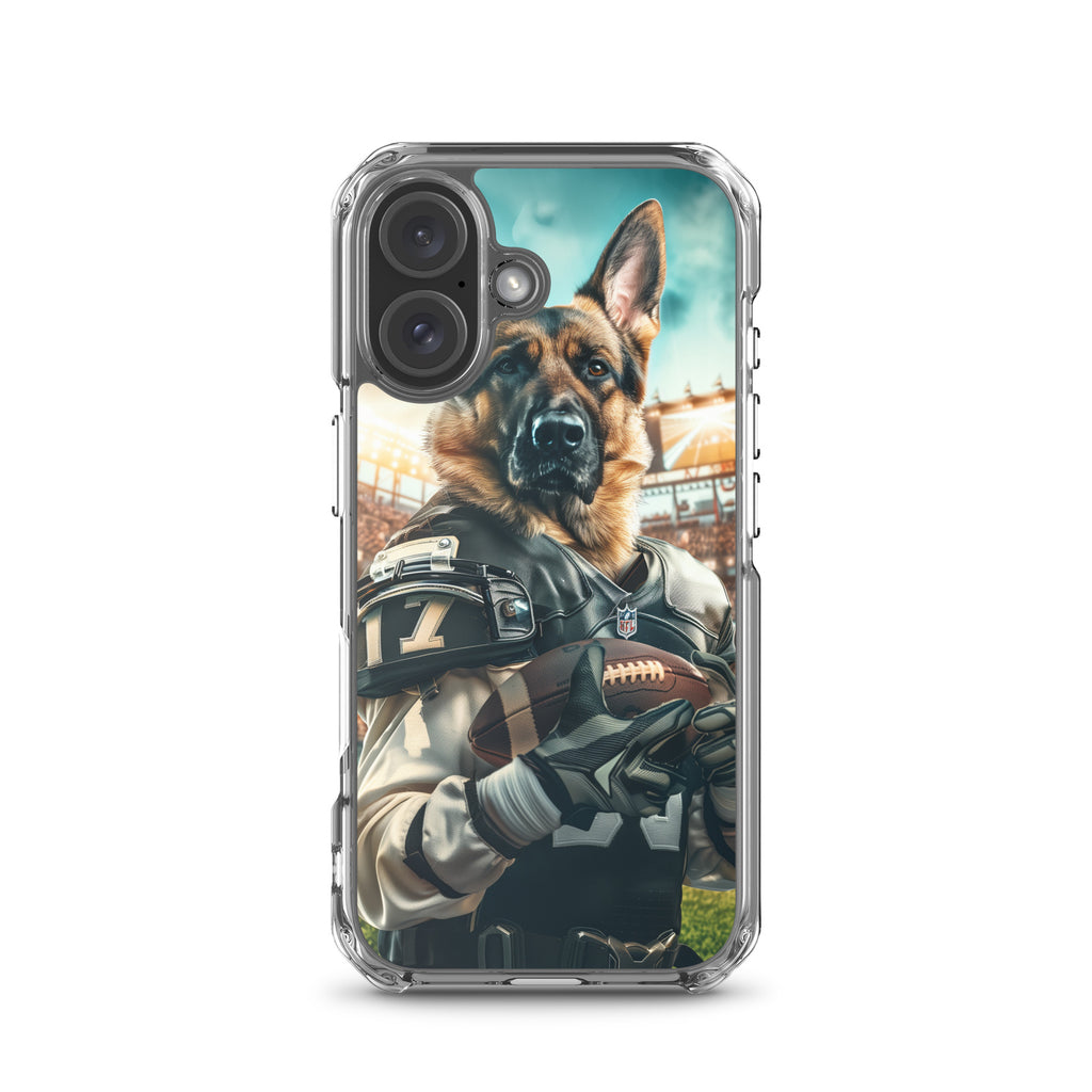 German Shepherd Football-Themed Clear Case for iPhone®