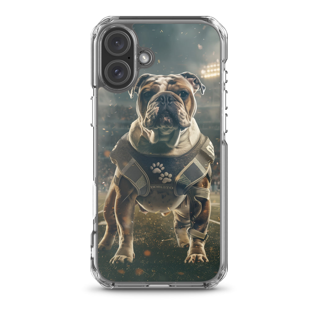 Bulldog Football-Themed Clear Case for iPhone®