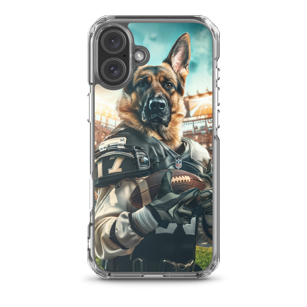 German Shepherd Football-Themed Clear Case for iPhone®