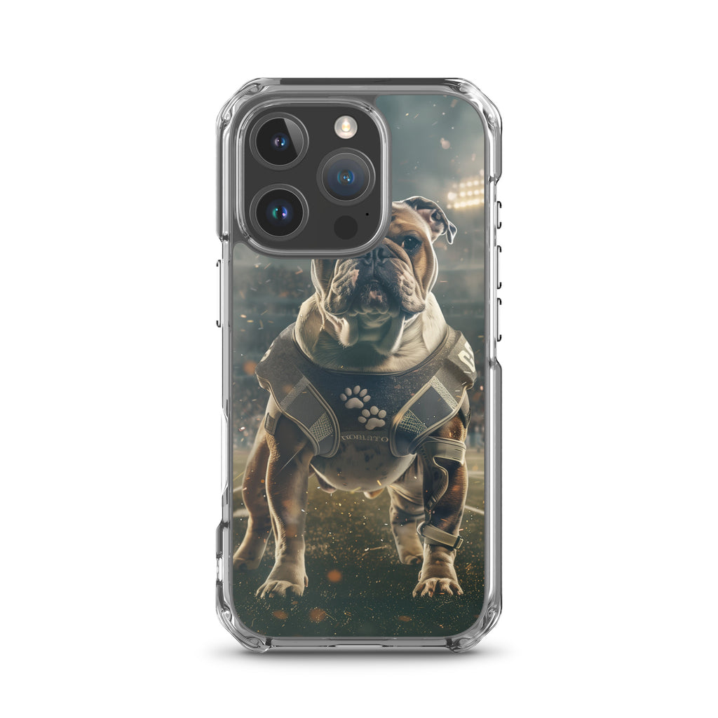 Bulldog Football-Themed Clear Case for iPhone®