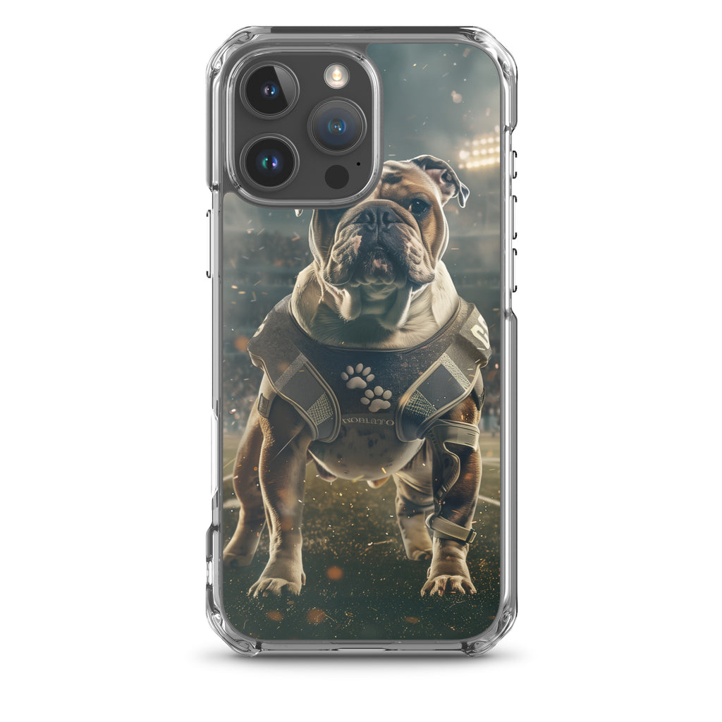 Bulldog Football-Themed Clear Case for iPhone®