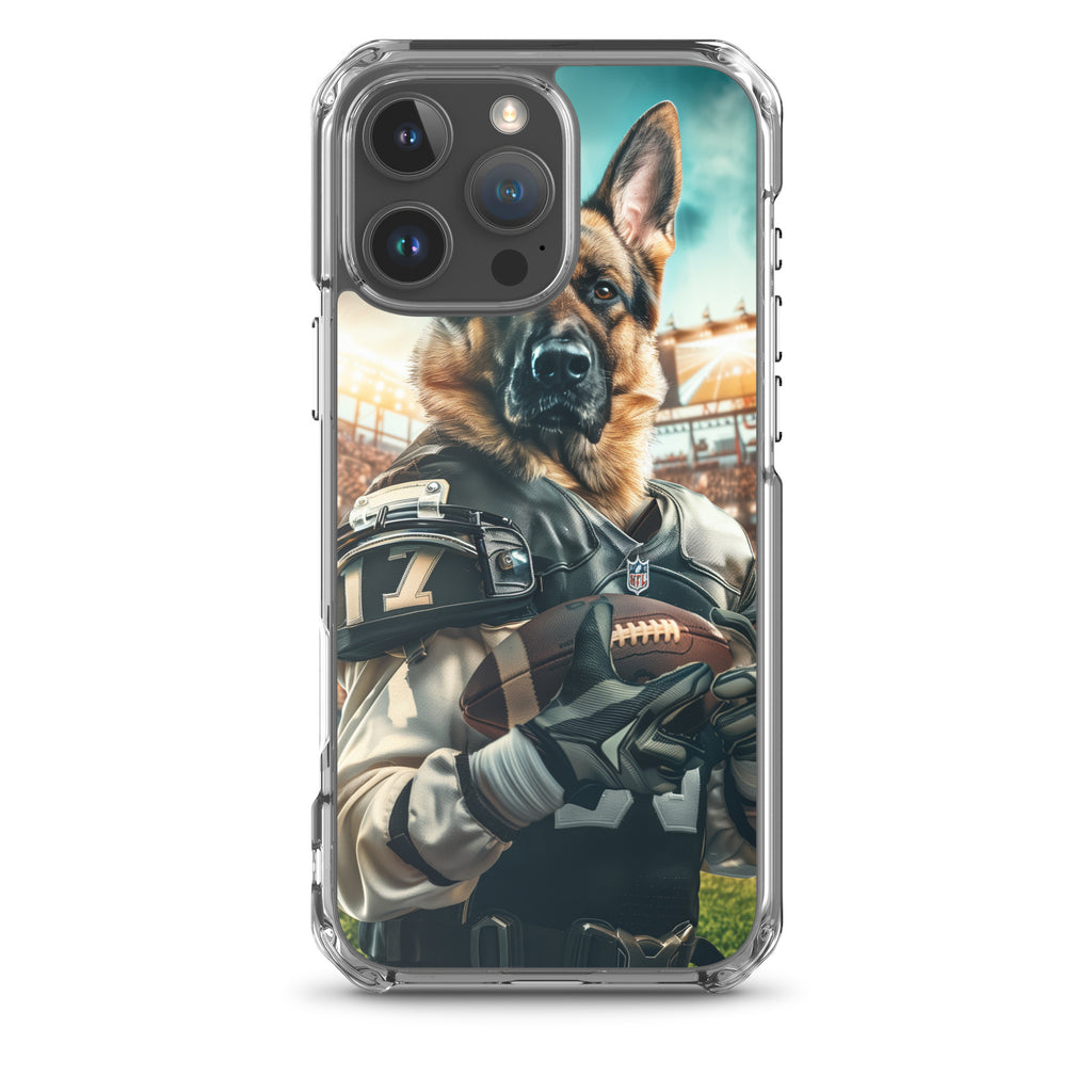 German Shepherd Football-Themed Clear Case for iPhone®