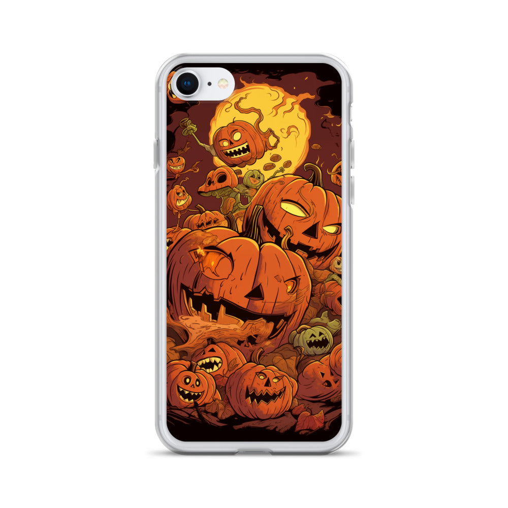 Halloween Pumpkin D Clear Case for iPhone