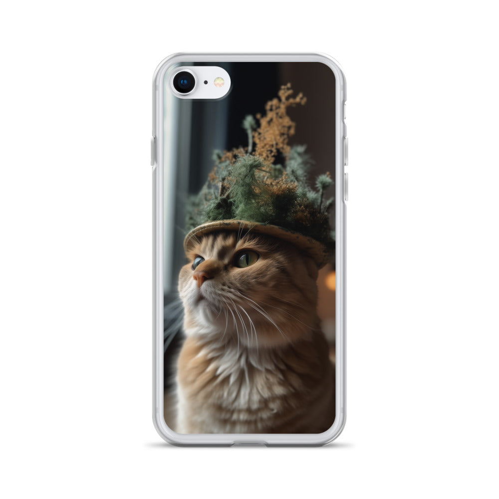 Cat Hat B Clear Case for iPhone