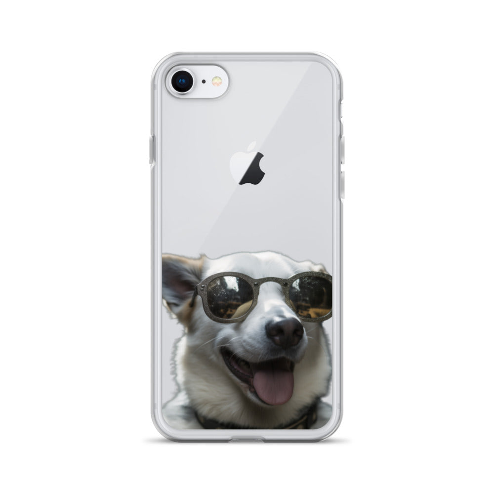 Glasses dog A clear case for iphone