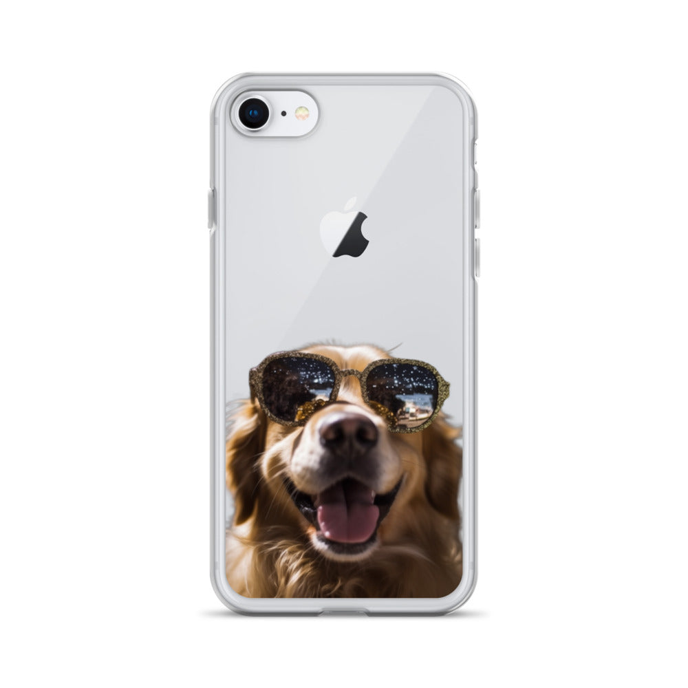 Glasses Dog C Clear Case for iPhone