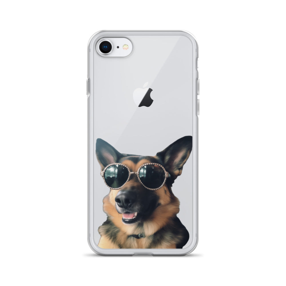 Glasses Dog D Clear Case for iPhone