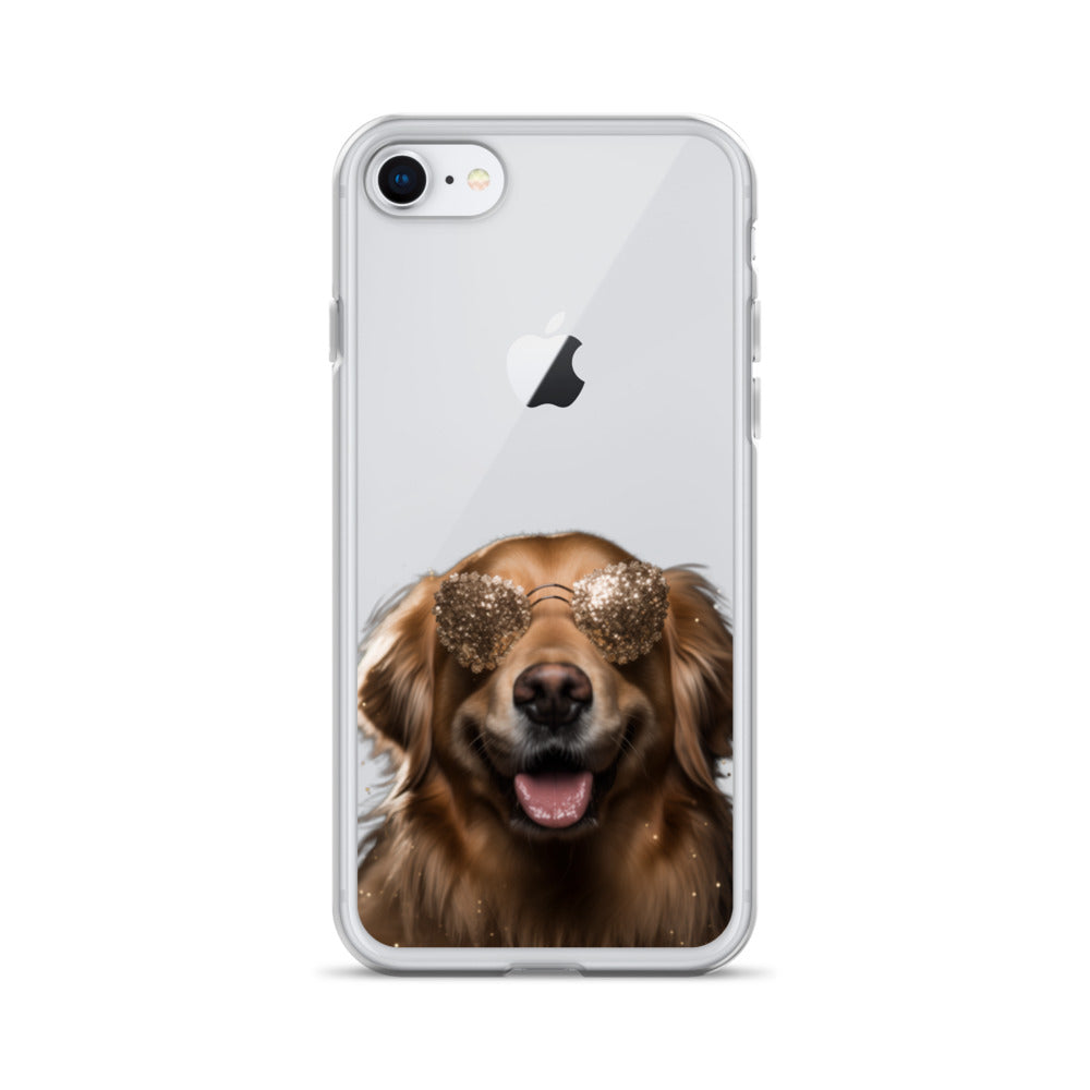 Glasses Dog G Clear Case for iPhone