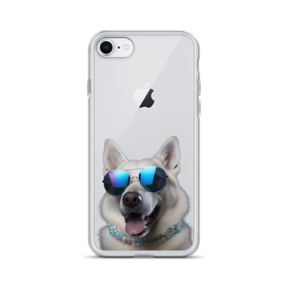 Glasses Dog I Clear Case for iPhone