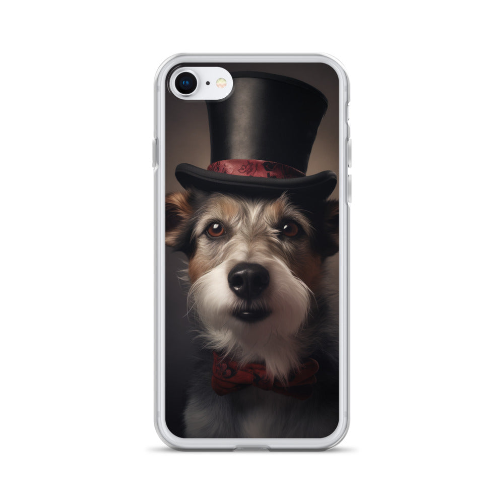 Top Hat Dog E Clear Case for iPhone