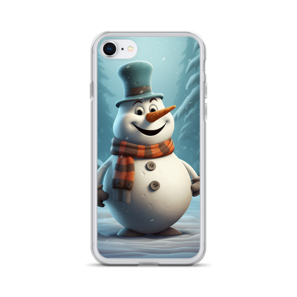 Snowman Gray Clear Case for iPhone®