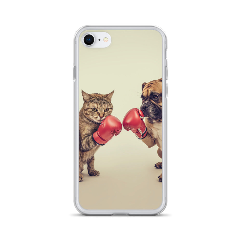 Boxing Dog n Cat A Clear Case for iPhone®