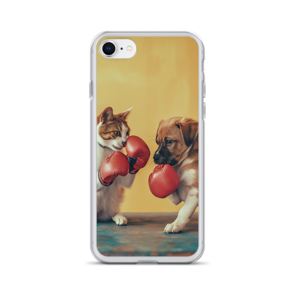 Boxing Dog n Cat E Clear Case for iPhone®