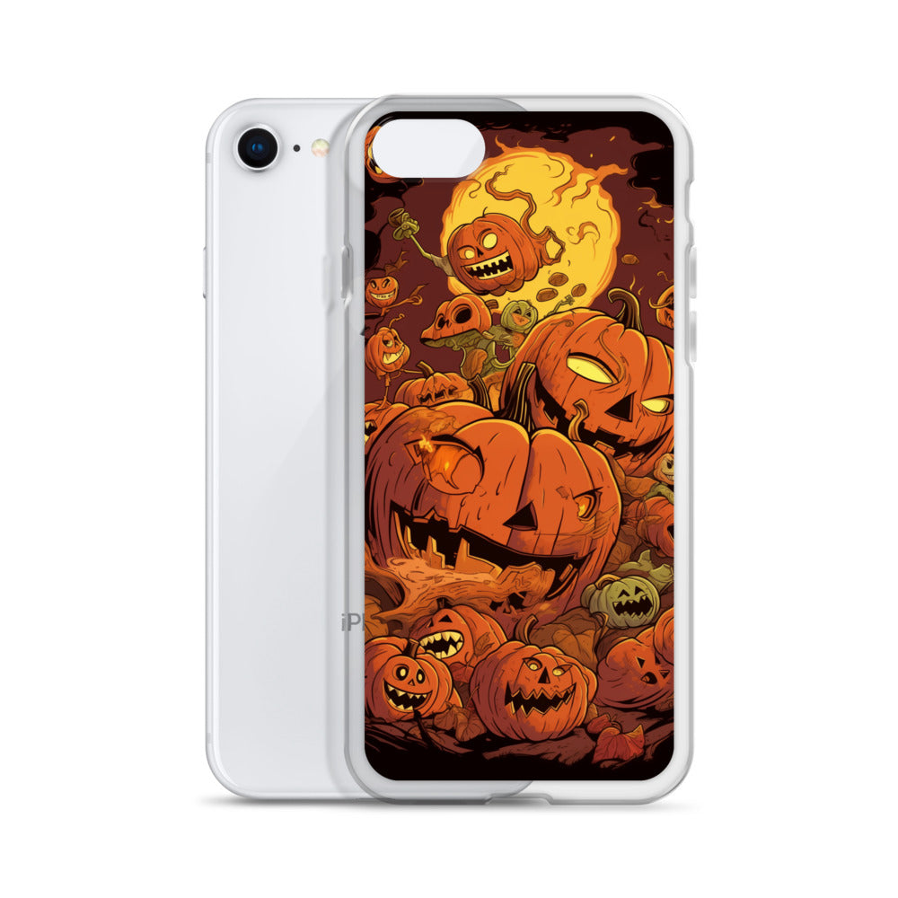 Halloween Pumpkin D Clear Case for iPhone