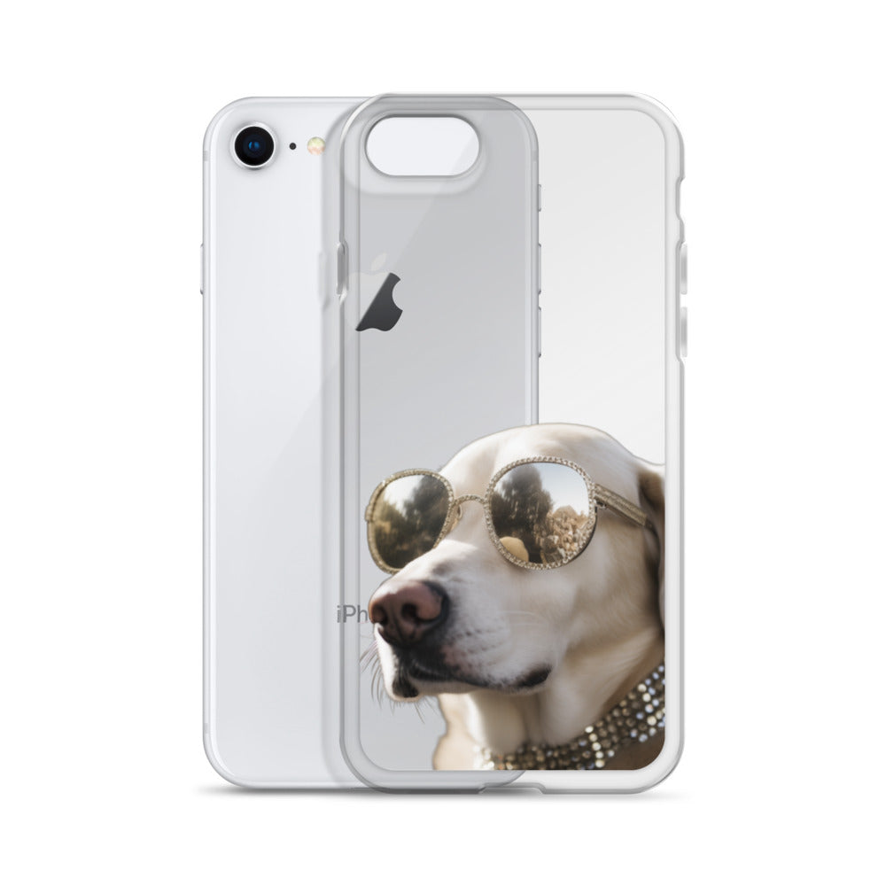 Glasses Dog B Clear Case for iPhone