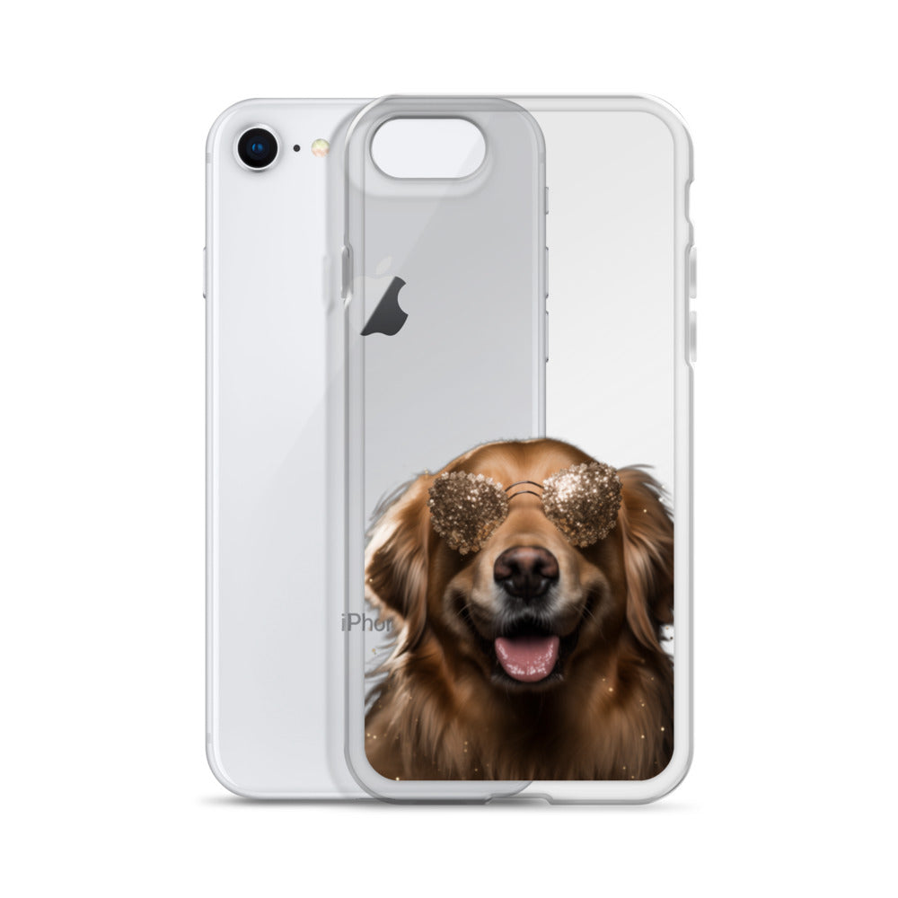 Glasses Dog G Clear Case for iPhone