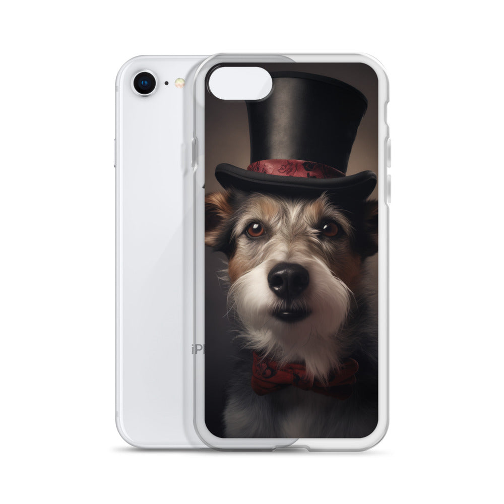 Top Hat Dog E Clear Case for iPhone