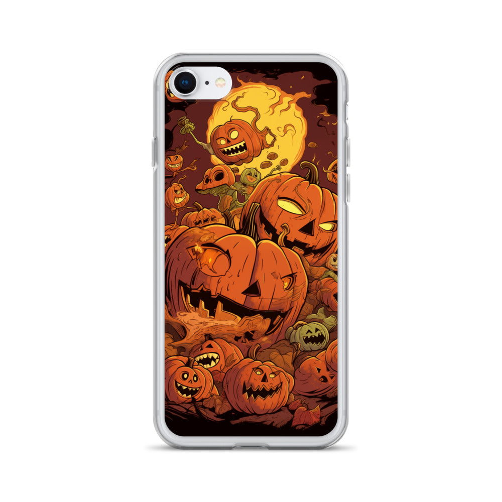 Halloween Pumpkin D Clear Case for iPhone