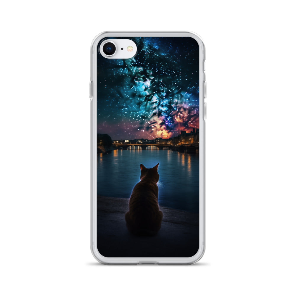 Starry Cat C Clear Case for iPhone