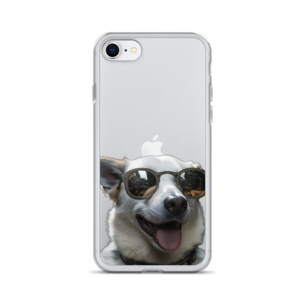 Glasses dog A clear case for iphone