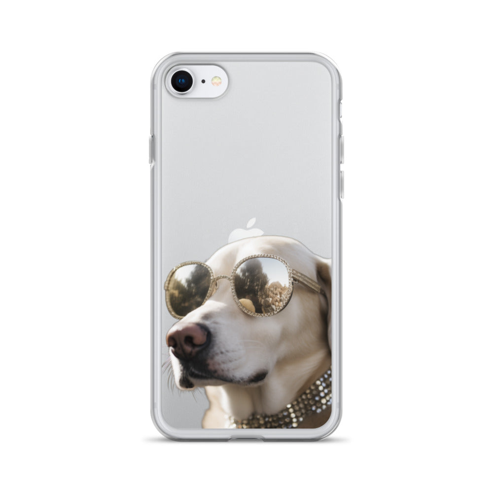 Glasses Dog B Clear Case for iPhone