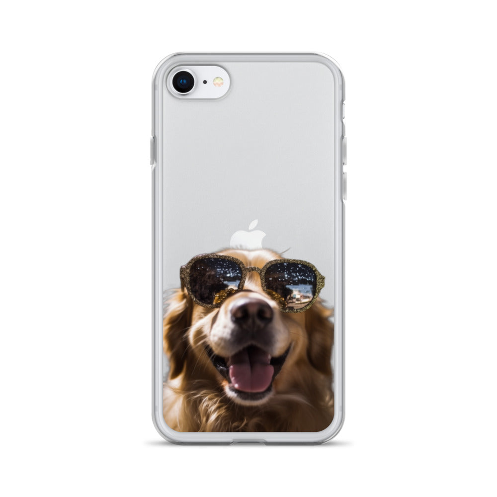 Glasses Dog C Clear Case for iPhone