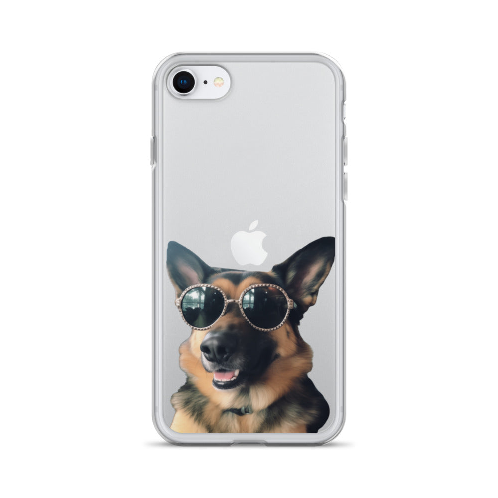 Glasses Dog D Clear Case for iPhone