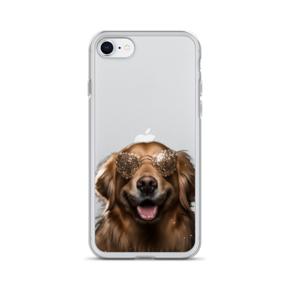 Glasses Dog G Clear Case for iPhone