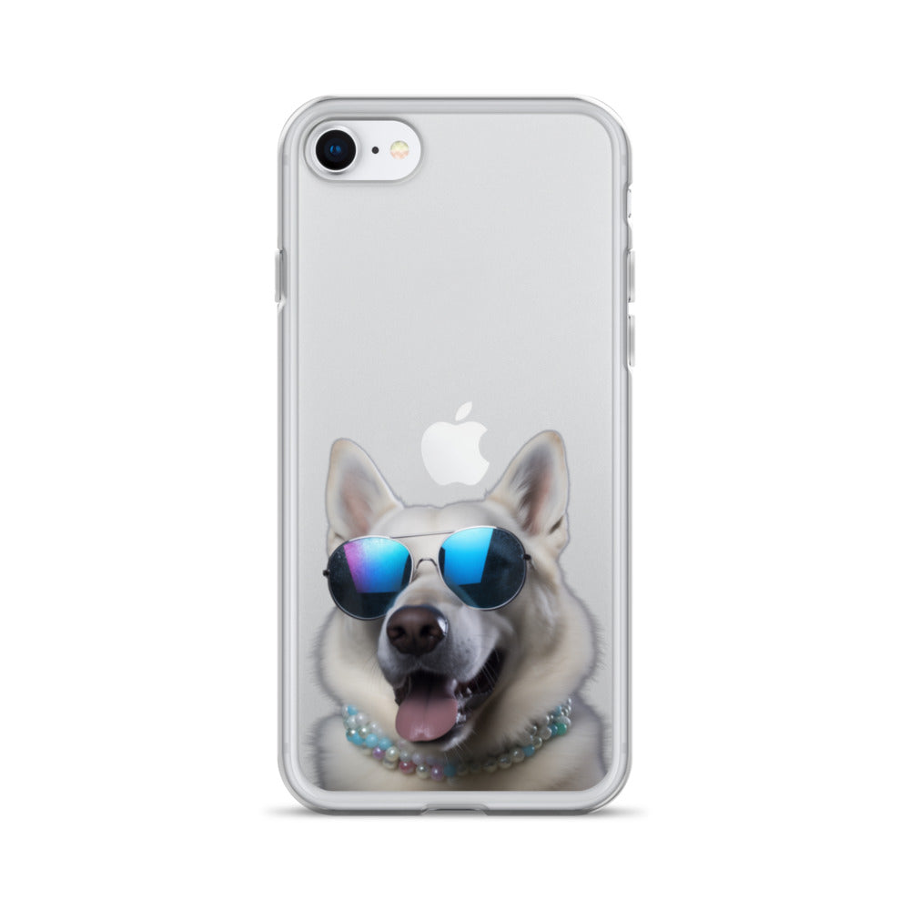 Glasses Dog I Clear Case for iPhone