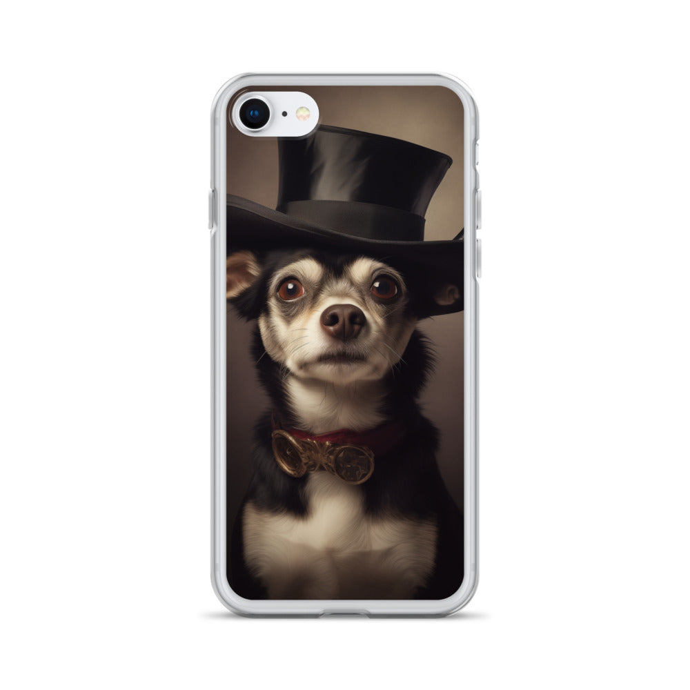 Top Hat Dog A Clear Case for iPhone