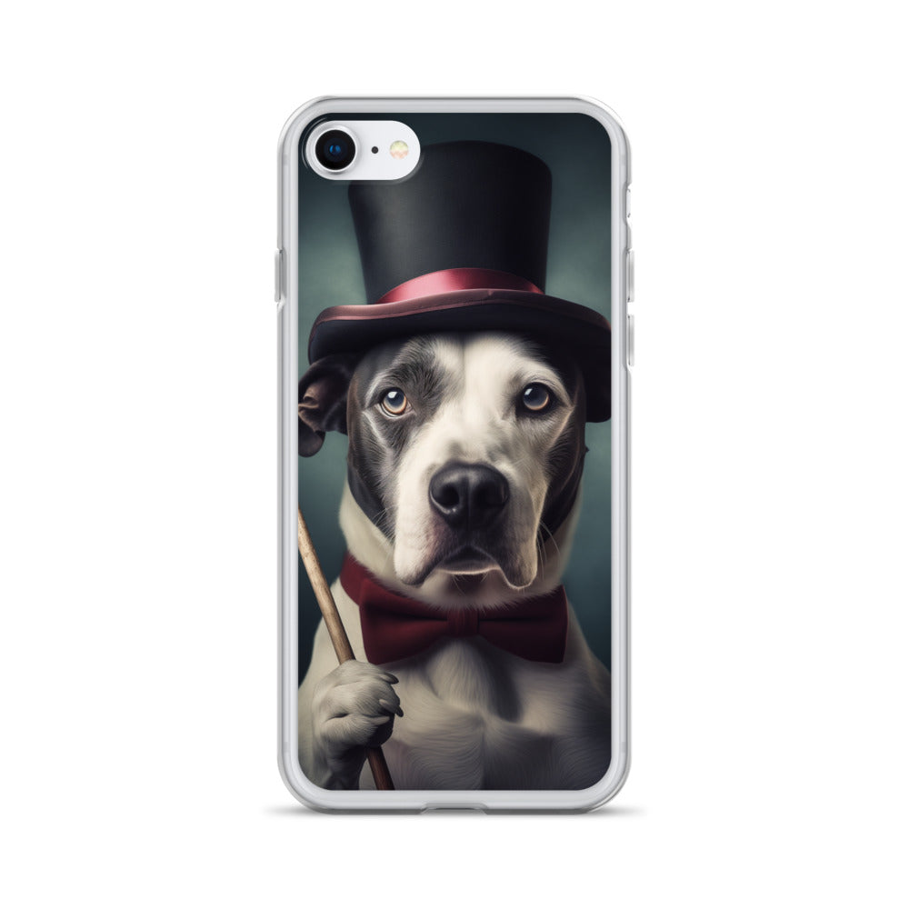 Top Hat Dog D Clear Case for iPhone