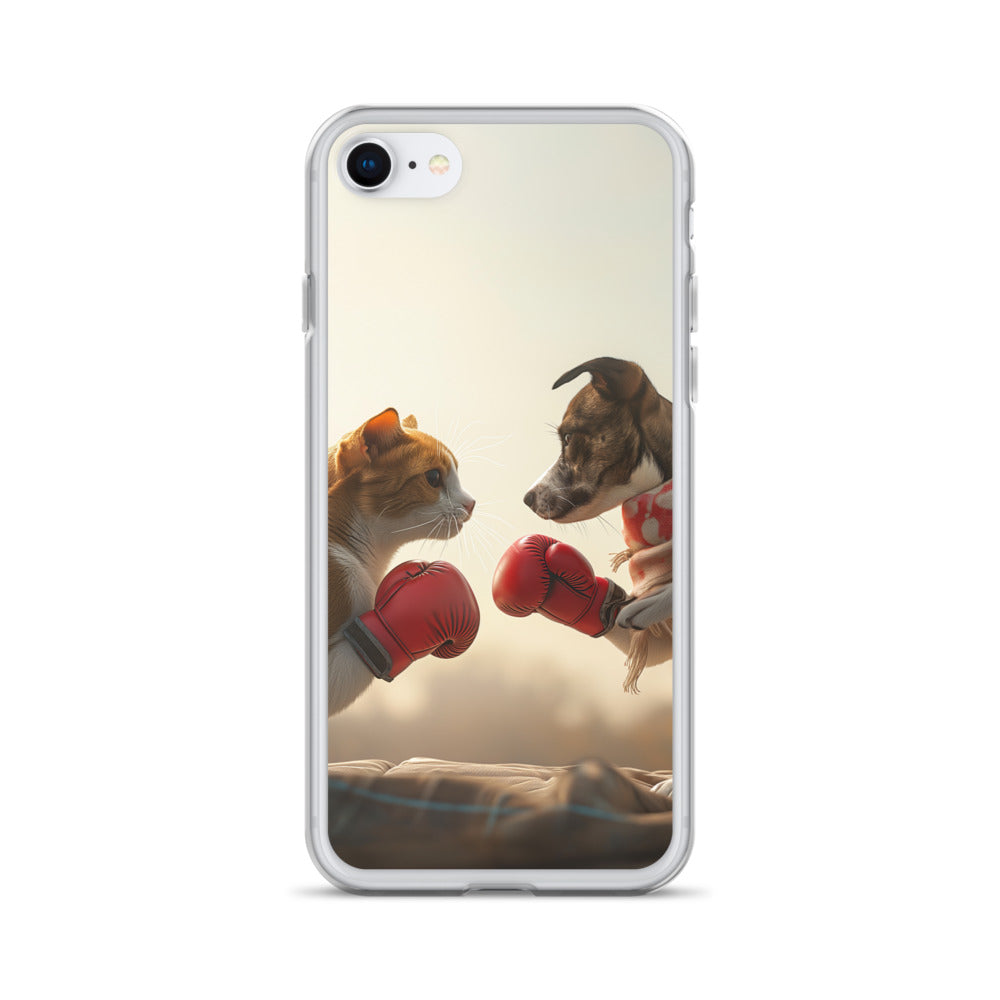 Boxing Dog n Cat D Clear Case for iPhone®