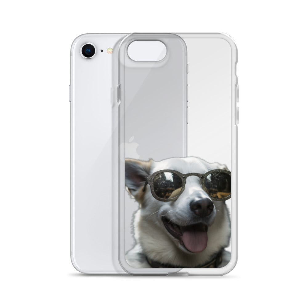 Glasses dog A clear case for iphone