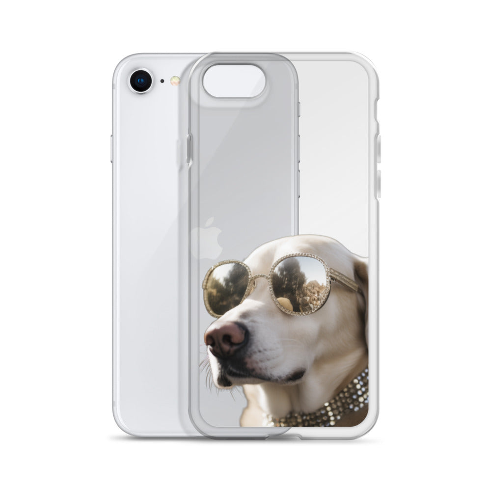 Glasses Dog B Clear Case for iPhone