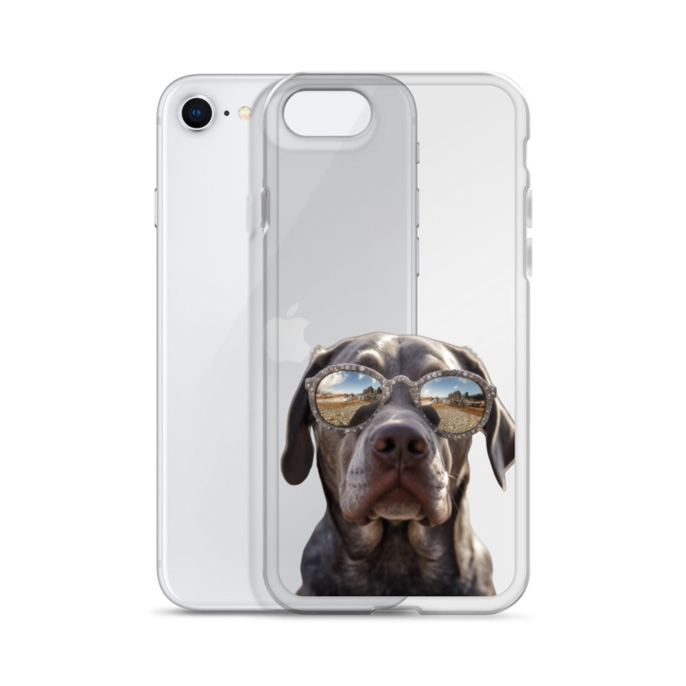 Glasses Dog E Clear Case for iPhone
