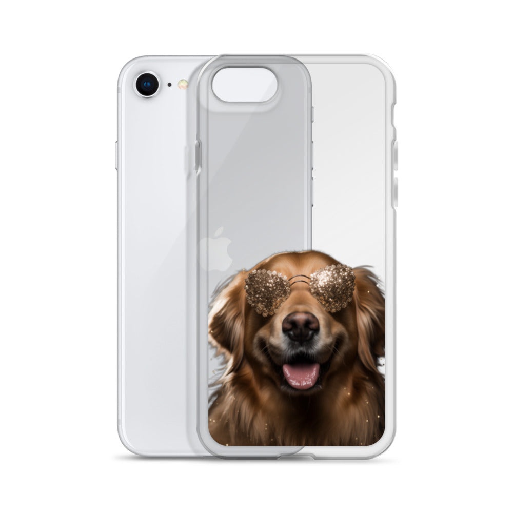 Glasses Dog G Clear Case for iPhone