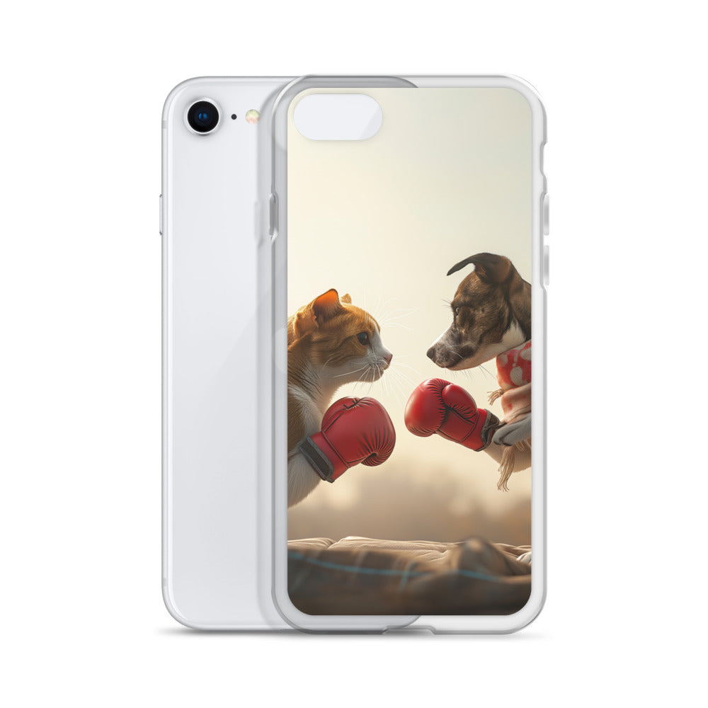 Boxing Dog n Cat D Clear Case for iPhone®