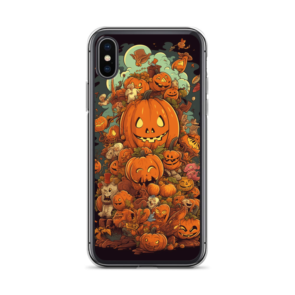 Halloween Pumpkin A Clear Case for iPhone