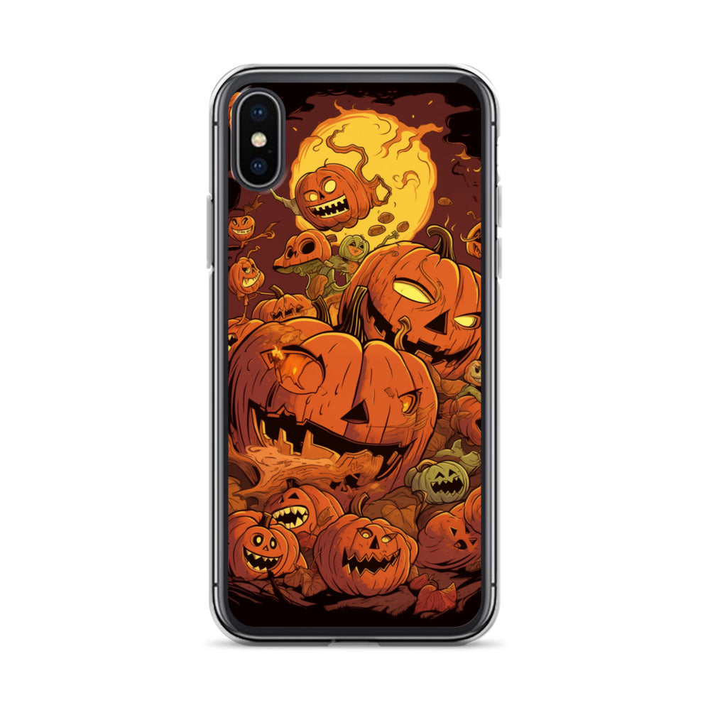 Halloween Pumpkin D Clear Case for iPhone