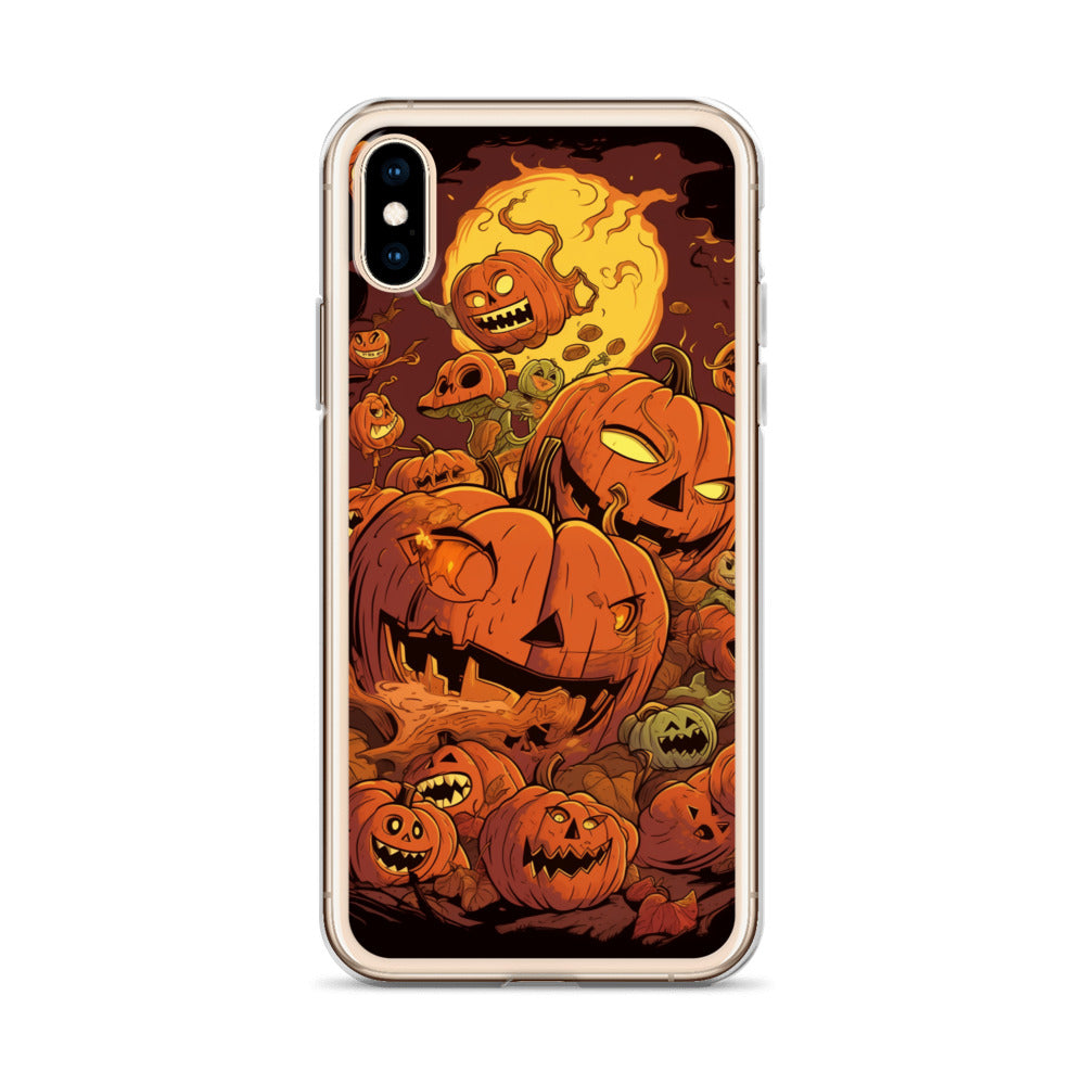 Halloween Pumpkin D Clear Case for iPhone