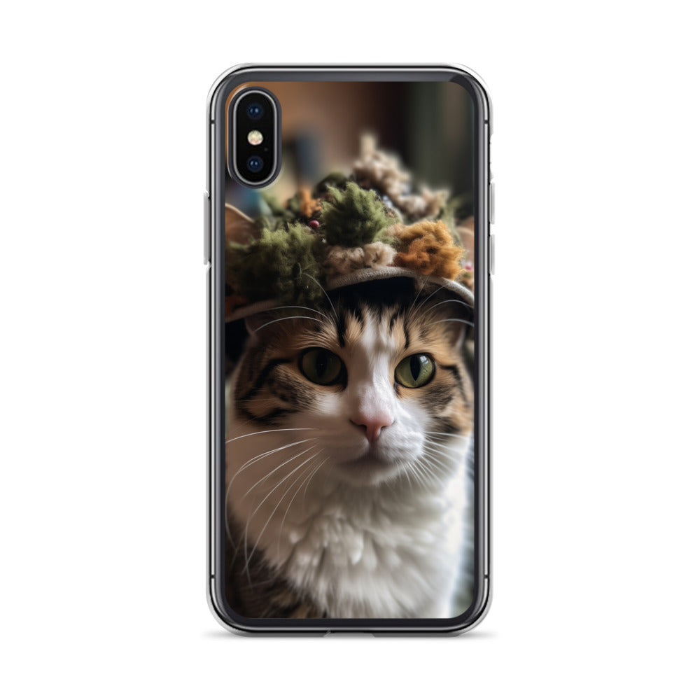 Cat Hat E Clear Case for iPhone